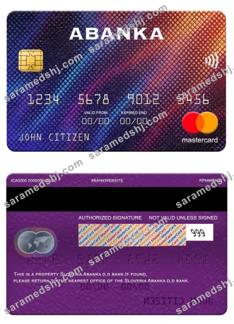 Slovenia Abanka d.d bank mastercard
